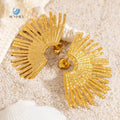 SUMMLY Vintage Trend Wholesale Personalized 18K Gold Plated Stainless Steel Geometric Earrings Fashion Jewelry
