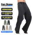 Vintage Spring Acid Wash Distressed Men's Straight Sweatpants Loose Fit Cotton Cargo Pants Baggy Style OEM Service