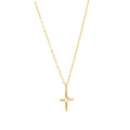 Fashion Simple Cross Pendant Necklace Jewelry 925 Sterling Silver Zircon Crystal Necklace Women