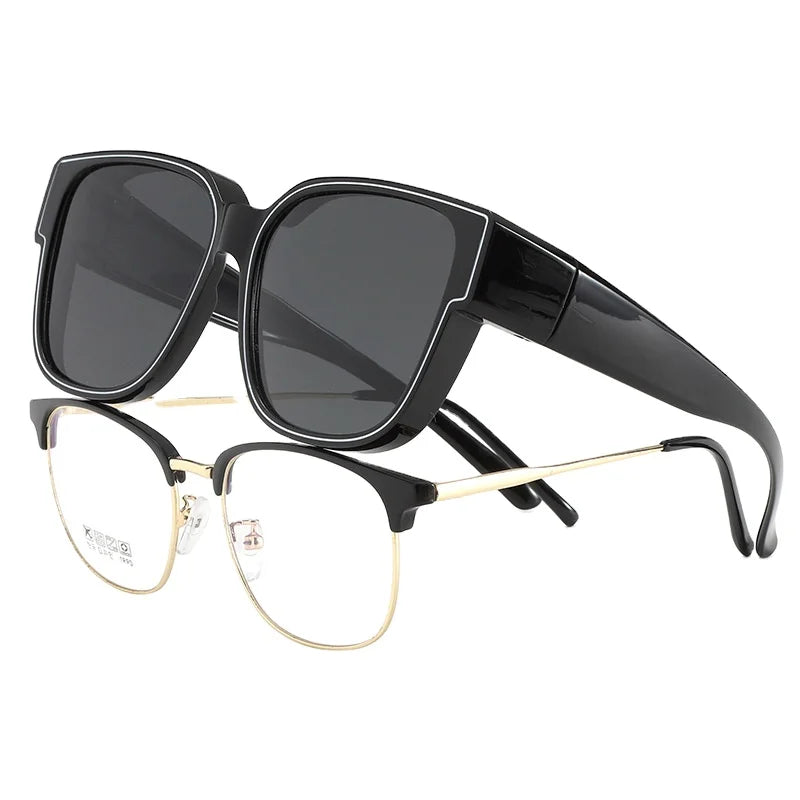 Wholesale New TR90 Sports Sunglasses Clip on Polarized Folding Glasses UV400 Unisex for Driving and Cycling