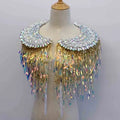 Custom Size V-Neck Wedding Dress Decoration Full Body Rhinestone Strass Applique 15 cm Knitted Mesh Rhinestones Sew-On