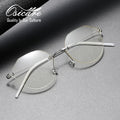 Osicare 2375 Luxury Brand Gold Wholesale Eyeglasses Rimless Designer Premium Lenses Wire Titanium Eye Glasses Men Optical Frames