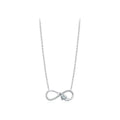 Hot Selling Mobius Necklace Lover Pendant 925 Sterling Siver Necklace Valentine Day Zircon Pendant Necklace Jewelry Chain