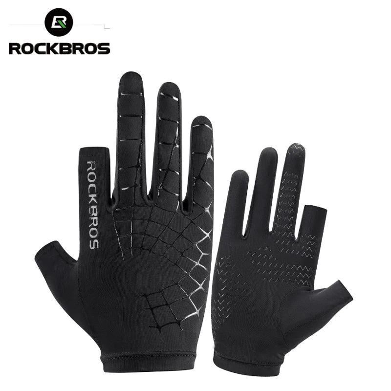 ROCKBROS Full-Finger Cycling Gloves for Men Women Touch Screen Breathable Anti-Slip Elasticity Waterproof Riding Bicycle Gloves
