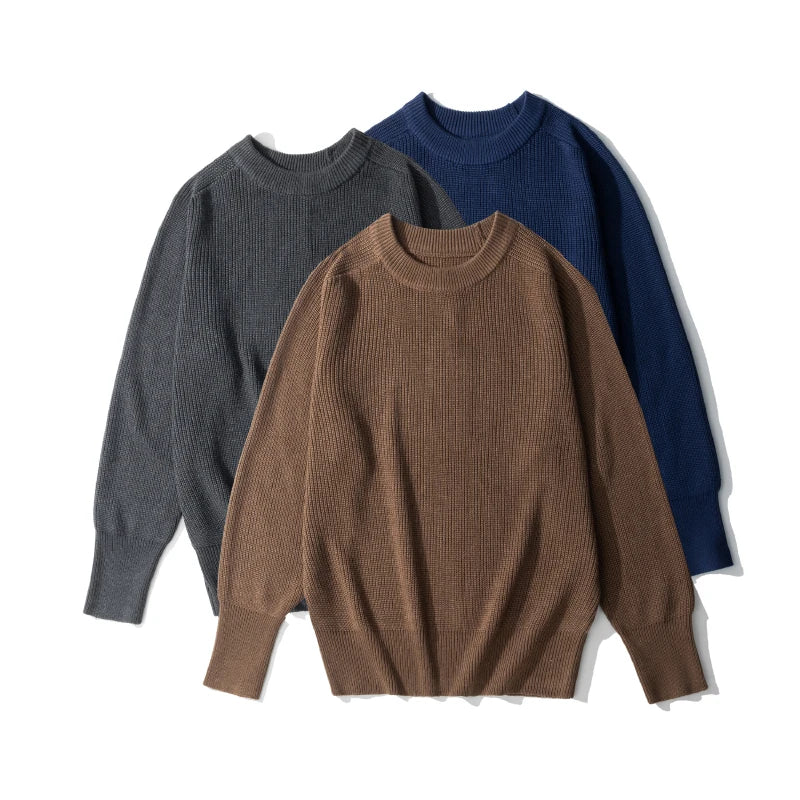 Wholesale Nordic Knit Winter Men's Sweaters Customizable Wool/Nylon Pullover Formal Wear Breathable Anti-Wrinkle Jacquard
