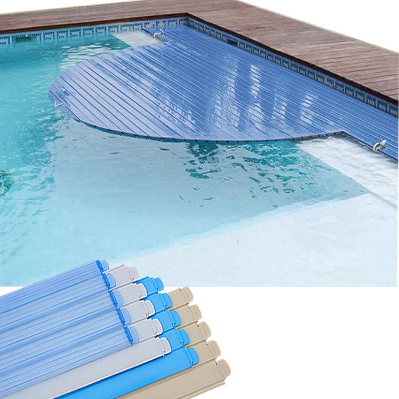 High Quality 12V 24V Tubular Motor Electric Automatic Hard Safety Polycarbonate Slat Pool Cover Retractable