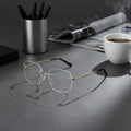 New Design Rimless Patchwork Diamond Pattern Stainless Steel Glasses Frame Lightweight Daily Wear Unisex Eyeglasses
