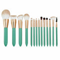 Wholesale Grass Green Makeup Brushes Private Label High Quality No Logo Makeup Brushes Ice Cream Makeup Brush