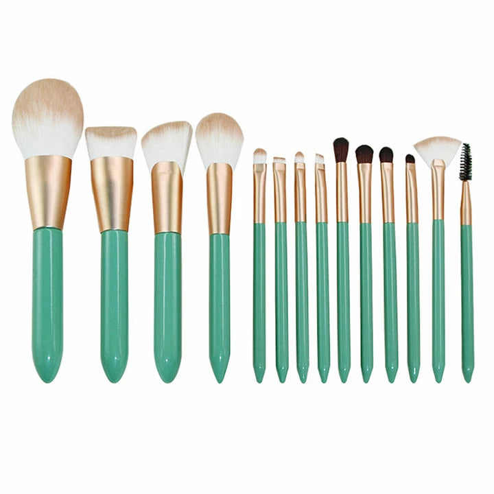 Wholesale Grass Green Makeup Brushes Private Label High Quality No Logo Makeup Brushes Ice Cream Makeup Brush