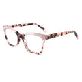 2024 New Fashion Leopard Print Diamond Face Oversize Full-Rim CAT EYE Acetate Lightweight Reading Computer Glasses Frames Women