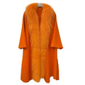 Custom High Quality Winter Handmade Cashmere Wool Coat Women With Real Raccoon Fur Collar