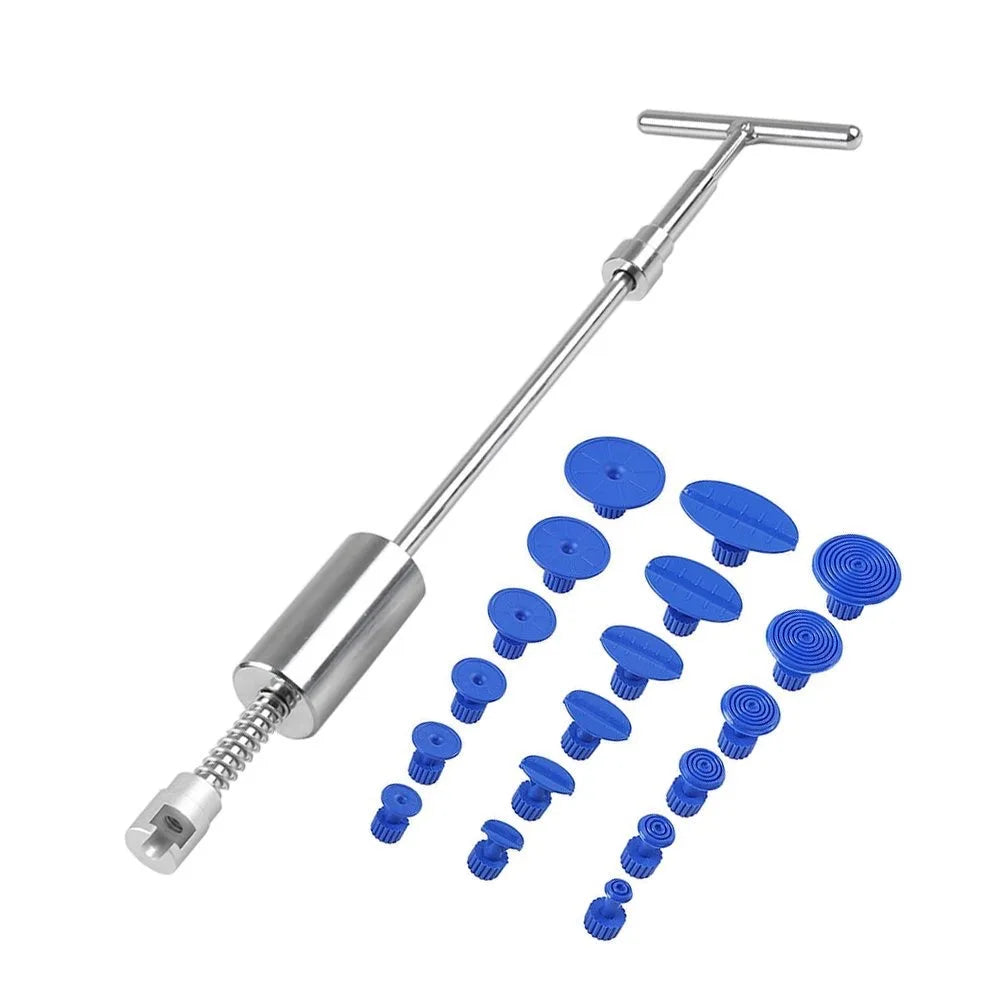 Auto Repair Tool Car Dent Repair Dent Puller Kit 2 in 1 Slide Hammer Reverse Hammer Glue Tabs Suction Cups Car Dent Puller