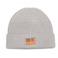 Custom Plain Beanie Hat with Woven Label Logo Bonnet Beanie Made From Common Fabric Leather Patch