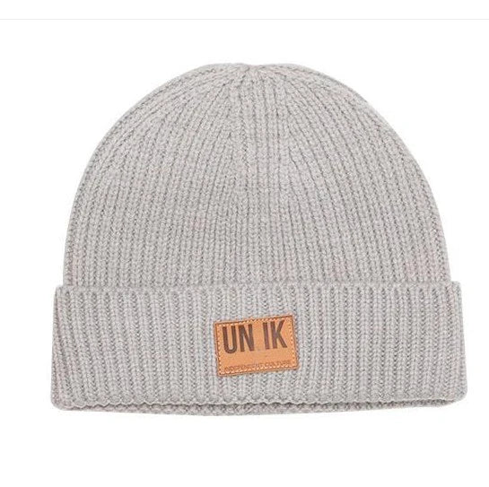 Custom Plain Beanie Hat with Woven Label Logo Bonnet Beanie Made From Common Fabric Leather Patch