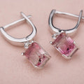 Hot 925 Silver Colorful Stone Earrings