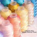 DIY Embroidery Cord Thread 0.2/0.4/0.6/0.8mm Gold Silver Polyester/Metallic for Crochet Sewing Hand Knitting Necklace Bracelet
