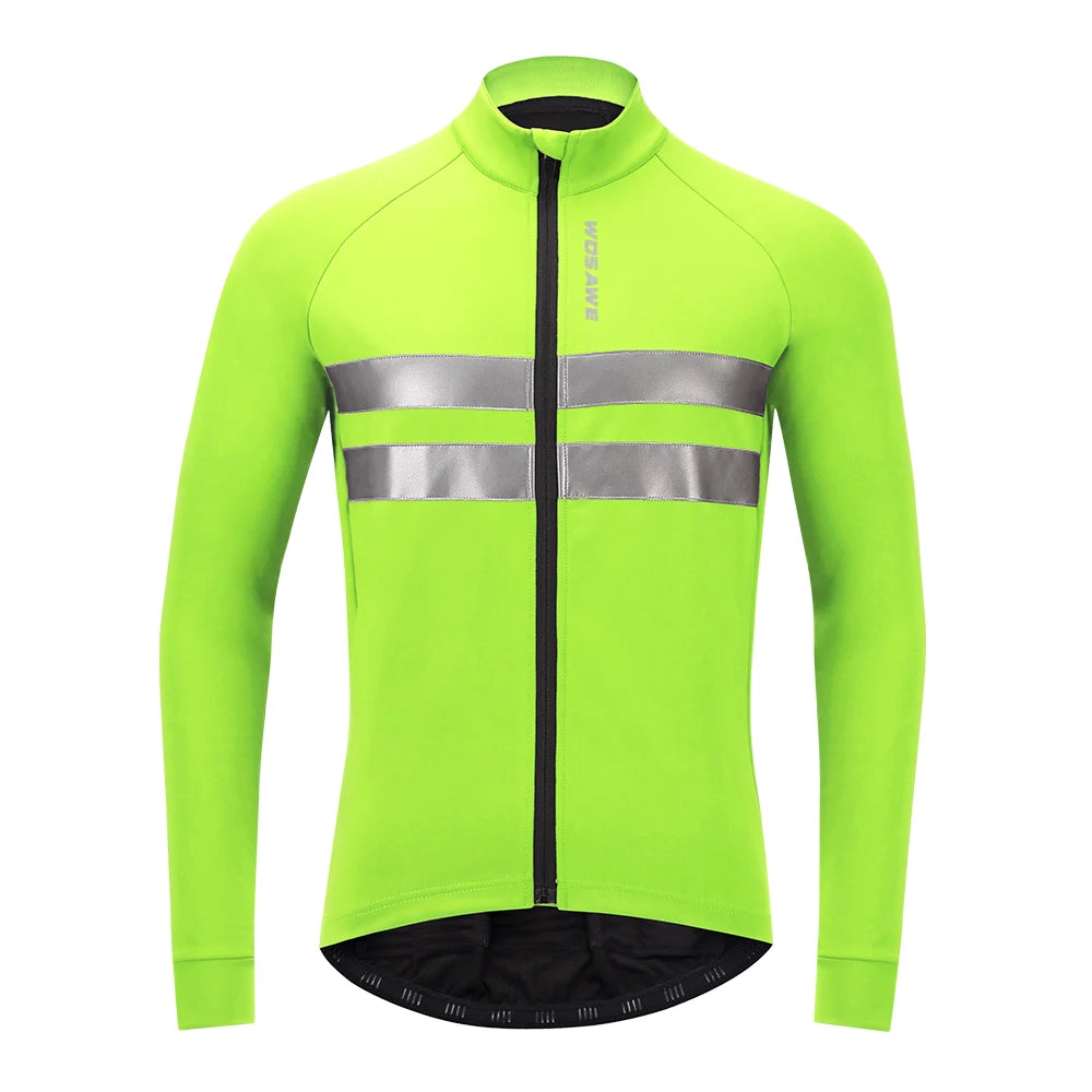 WOSAWE Winter High Quality Cycling Softshell Jacket Thermal Fleece Long Sleeve Coat Outdoor Sport Wear
