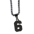 Custom Fashion Gold Plated Stainless Steel Punk Style Number Pendants & Charms Necklaces