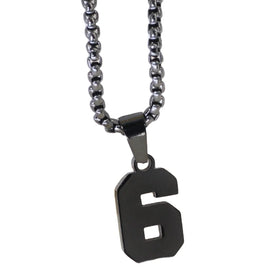 Custom Fashion Gold Plated Stainless Steel Punk Style Number Pendants & Charms Necklaces