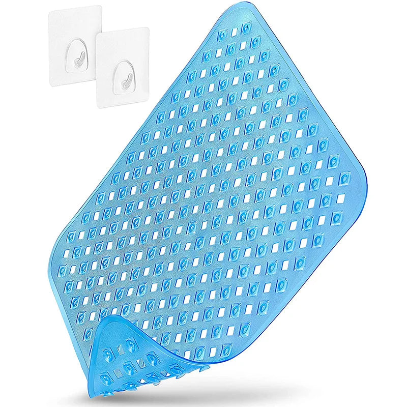 Square PVC Shower Mat  Non-Slip Machine Washable Bath Mat with Suction Cups Durable Bathroom Mat for Enhanced Shower Tray Safety