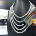 Pass Diamond Test 2MM 3MM 4MM 5MM 6.5MM S925 Silver Moissanite Chain Women Men Necklace Moissanite Tennis Chain Wholesale Price