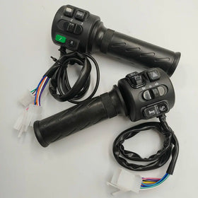 Electric MOTORCYCLE Throttle+Integrated Switch Speed Control Handle Assembly Handlebar Scooter Grips+light Horn 3 Speed Button
