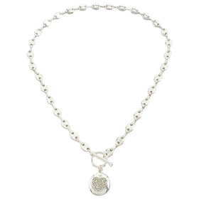 2025Customizable Link Chain Crystal Diamond Heart Pendant Necklace Fashion Jewelry for Women Girls Classic Style Gold Zinc Alloy