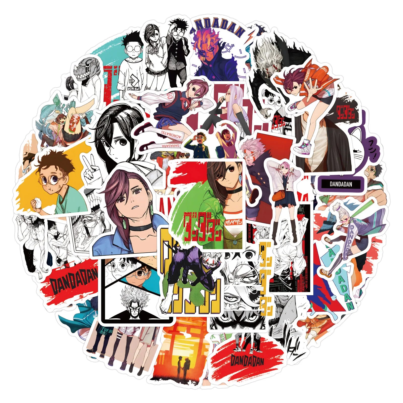 55PCS Japanese Funny Manga Decals DANDADAN Sticker