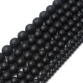 New Style Matte Black Glass Beads 4mm/6mm/8mm/10mm/12mm Dull Polish Agates Onyx for Jewelry Making Made Natural Stone Material MegaBDM
