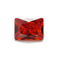 Brillant 5A CZ Gemstones Rectangle Shape Orange Red Cubic Zirconia Stone