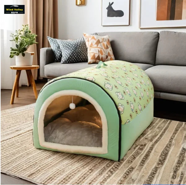 Wind Valley Wholesale Portable Cotton Modern Round Winter Pet Nest Cat Tent Sleep Capacity Single Layer