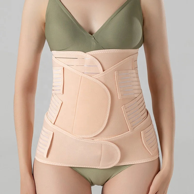 Compression 3 in 1 Maternity Adjustable Postpartum Belly Band Waist Recovery Belt After Birth