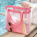 2021 Waterproof Summer PVC Beach Towel Bag with Two Handles Open Closure Luxury Letter Decoration Good for Women's Hand Carry