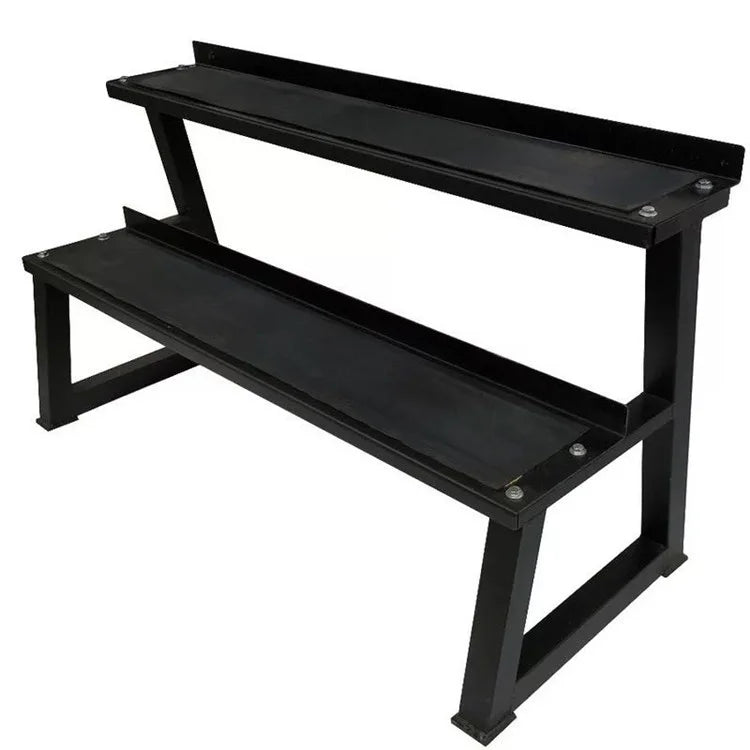 Gym Equipment 2 Layers Fitness Kettlebells Storage Rack Steel Storage Stand Workout Kettlebell Rack for Home Gym