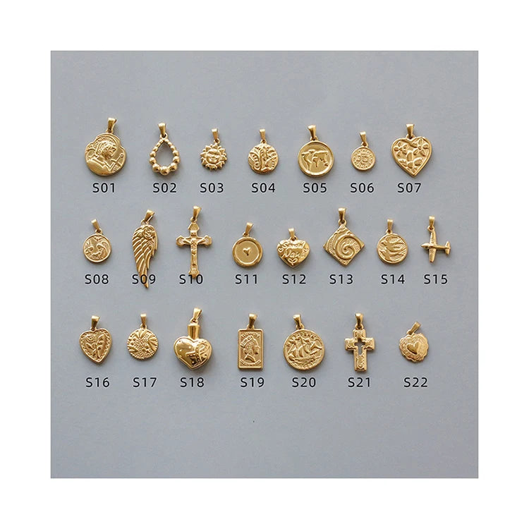 European American Style Rose Water Drop 18K Gold Plated Stainless Steel Necklace Retro Versatile Angel Pendant Necklace
