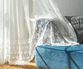 Ready Made Embroidery Window Luxury Curtains for the Living Room with Valances
