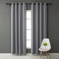 Blackout Curtains Panels Thick Solid Double Side Thermal Insulated Canvas for Living Room & Bedroom