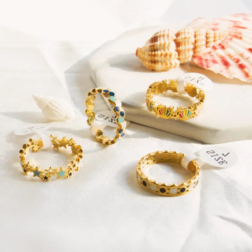 Customize 2022 Spring and Summer New Design Jewelry 18k Ring Gold Stainless Steel Ring