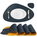 HOT Selling Waterproof Heat-Resistant Dual-Sided PU Leather Placemat Wipeable Dining Table Mats for Home Kitchen Restaurant