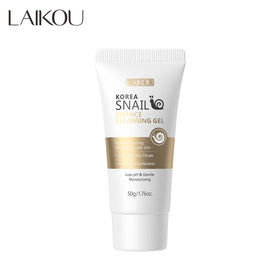 LAIKOU KOREA SNAIL ESSENCE CLEANSING GEL 50g Hyaluronic Acid Anti-Wrinkle Cream Brightening Moisturizing Face Facial Cleanser