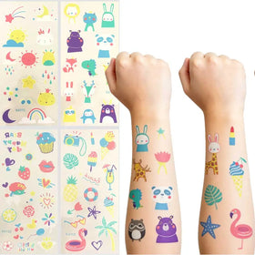 Wholesale Non-toxic Cartoon Stickers Easy to Clean Custom Logo Waterproof Water Transfer Temporary Tattoo Stickers for Kids