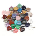 16mm Natural Stone Heart Pendants Charms Quartz Crystal Turquoises for DIY Necklace Jewelry Making Accessories Findings