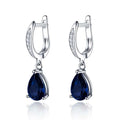 CAOSHI Classic Silver Color Water Drop Shaped Earring Blue Stone Crystal Earrings for Women Fashion Dropping Earrings