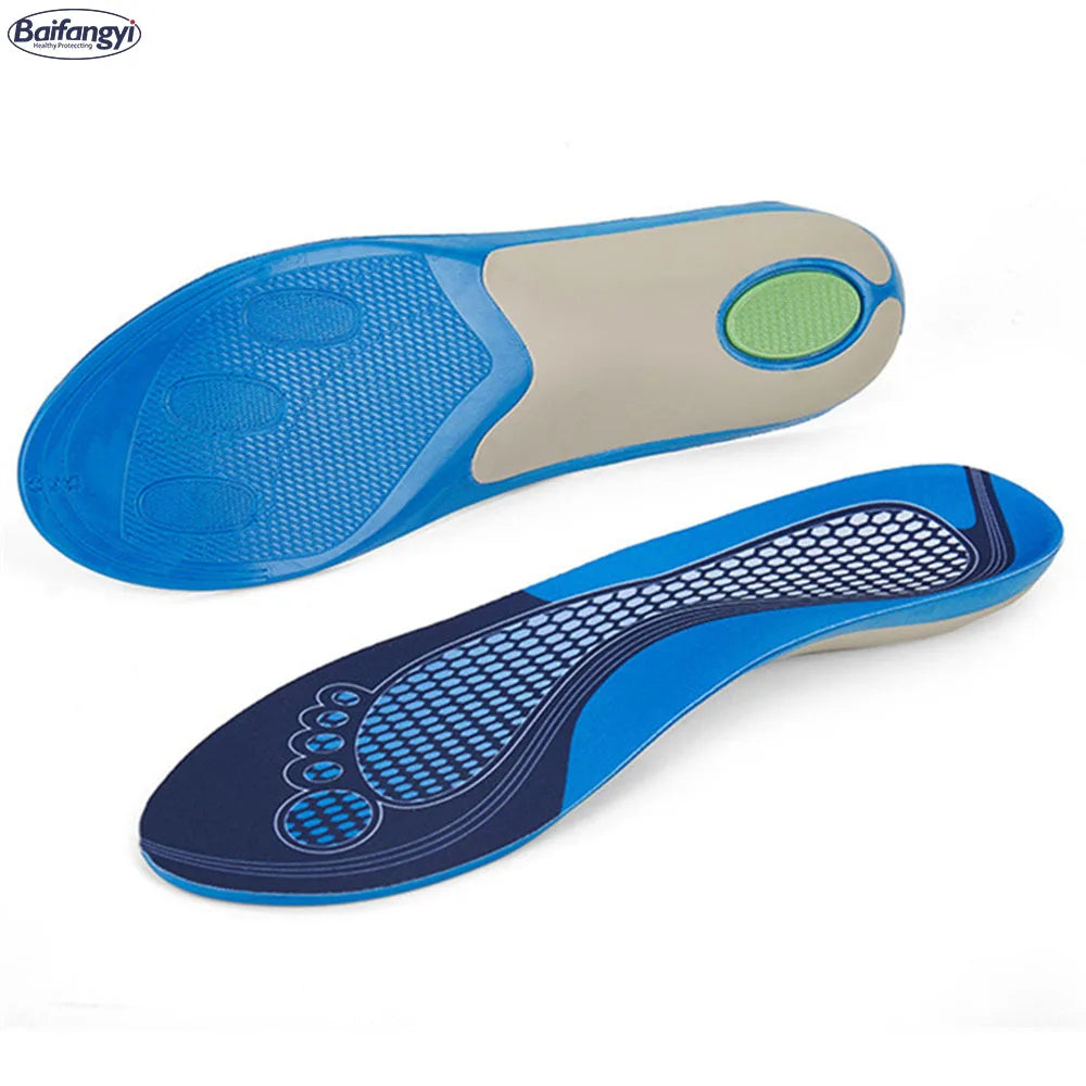 PU Insoles Flat Arch Shock and Pressure Reducing Orthotic Insoles