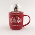 Minimalist Style Red Ceramic Coffee Mug with Handle for Home or Office Use for Couples and Presents