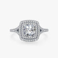 Ailmay New Arrival Trendy 925 Sterling Silver Luxury Square Cubic Zirconia Rings for Women Wedding Engagement Fine Jewelry Gift