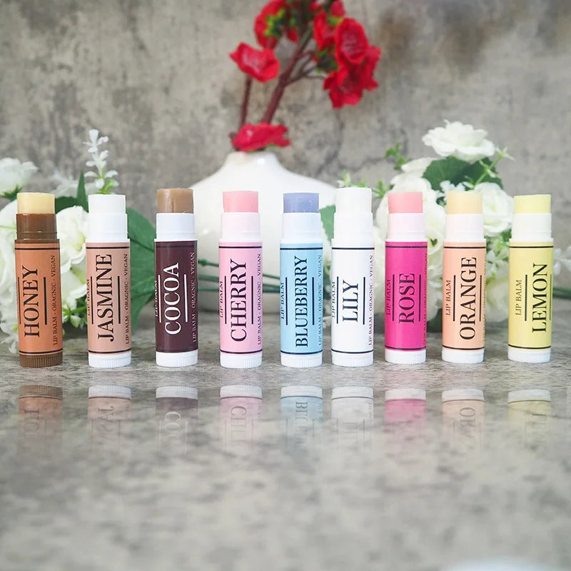 AiXin OEM Private Label Waterproof Herbal 9 Fruit Flavors Lip Balm with Longer Moisturizing