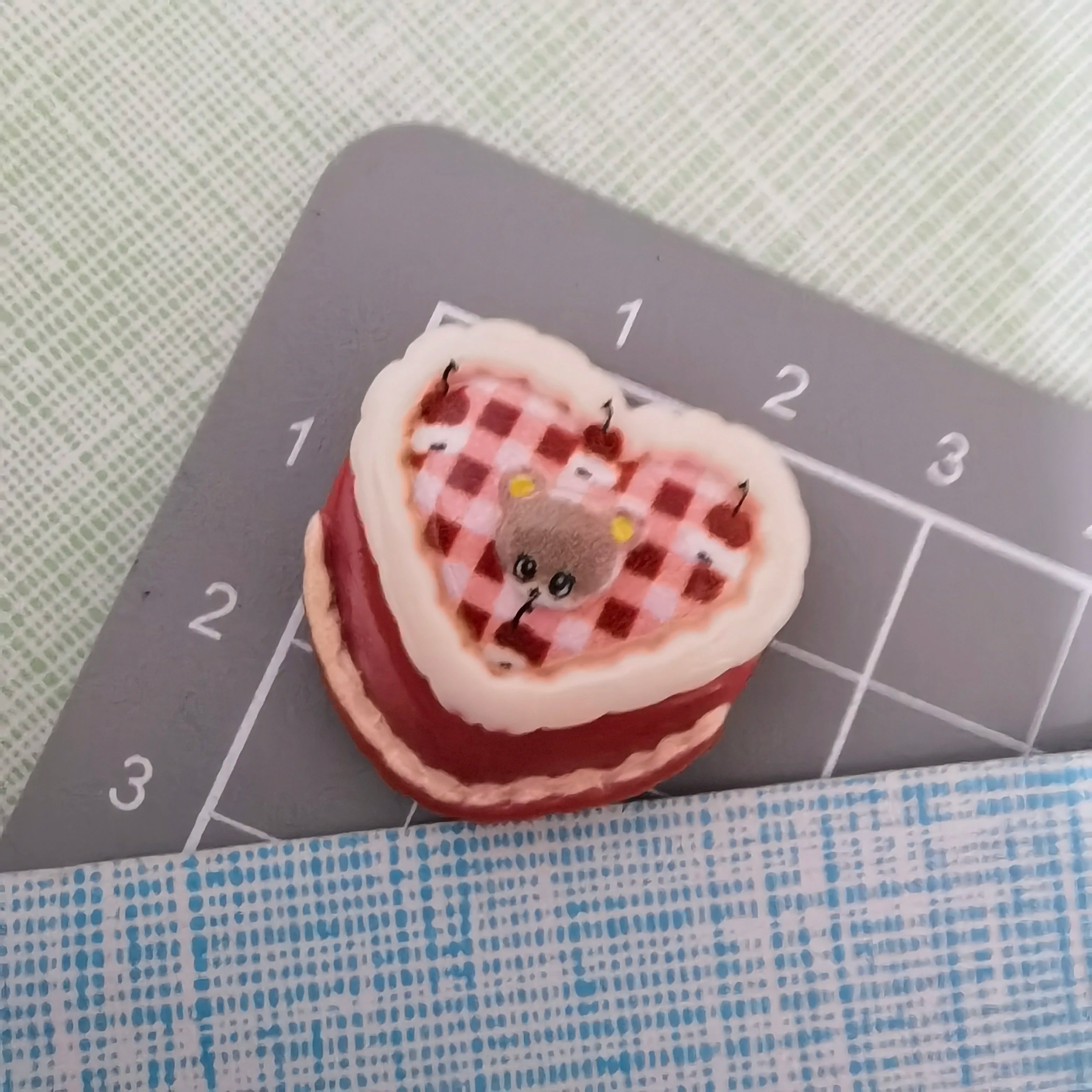 100Pcs Cartoon Cute Cherry Bear Cake Candy Bowknot Flatback Resin Cabochons for Scrapbooking Phone Case Holiday Party Decor