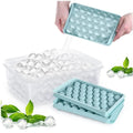 Food Grade 33 Grids Round Shaped Ball Ice Tray Plastic Ice Ball Maker Mold Ice Cube Tray With Lids