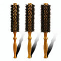 Professional Magic Wooden Round Extension Boar & Nylon Bristle Hairbrush with Long Handle Customized Color for Salon Home Use